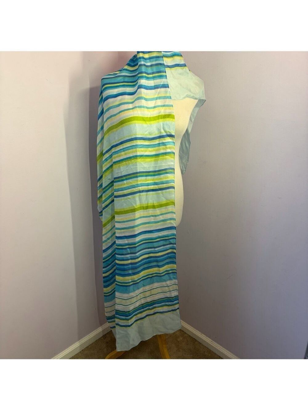 Talbots Striped Scarf,Beautiful - Picture 8 of 11